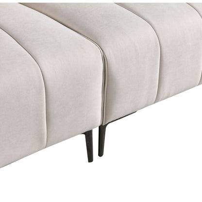 76.3" Modern White Loveseat Sofa