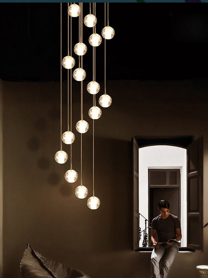 Crystal Bubbles Balls Pendant Lamp