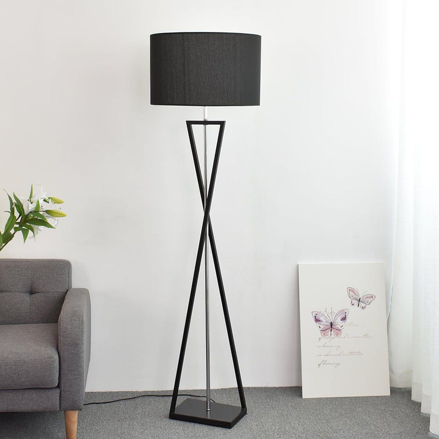 Kaden Black Floor Lamp