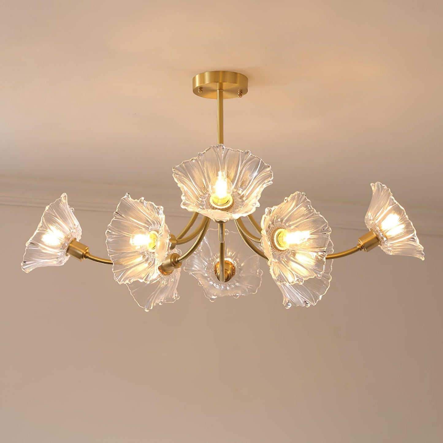 Kalin Flower Glass Ceiling fixture Chandelier