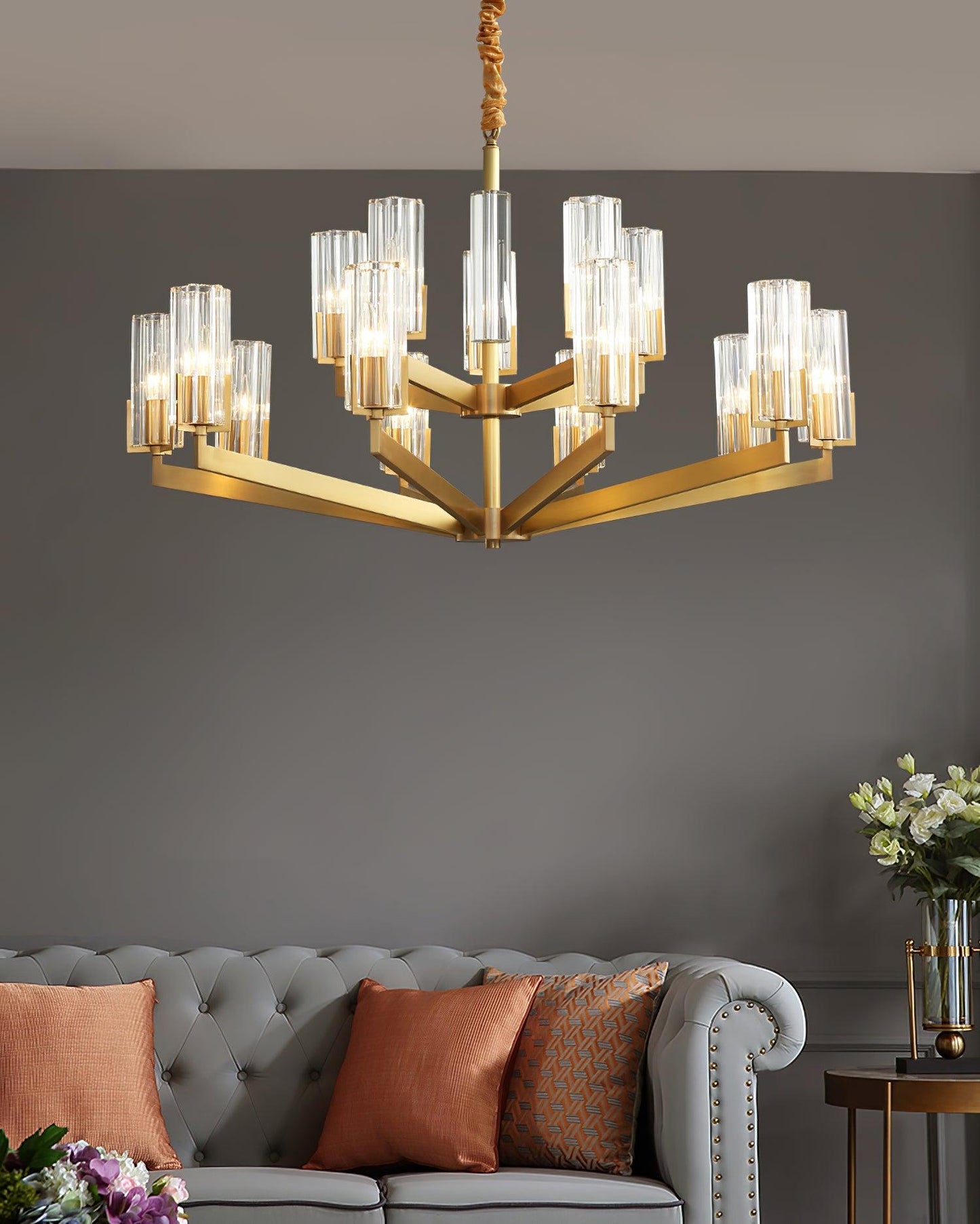 Kayla Brass Pendant light Chandelier