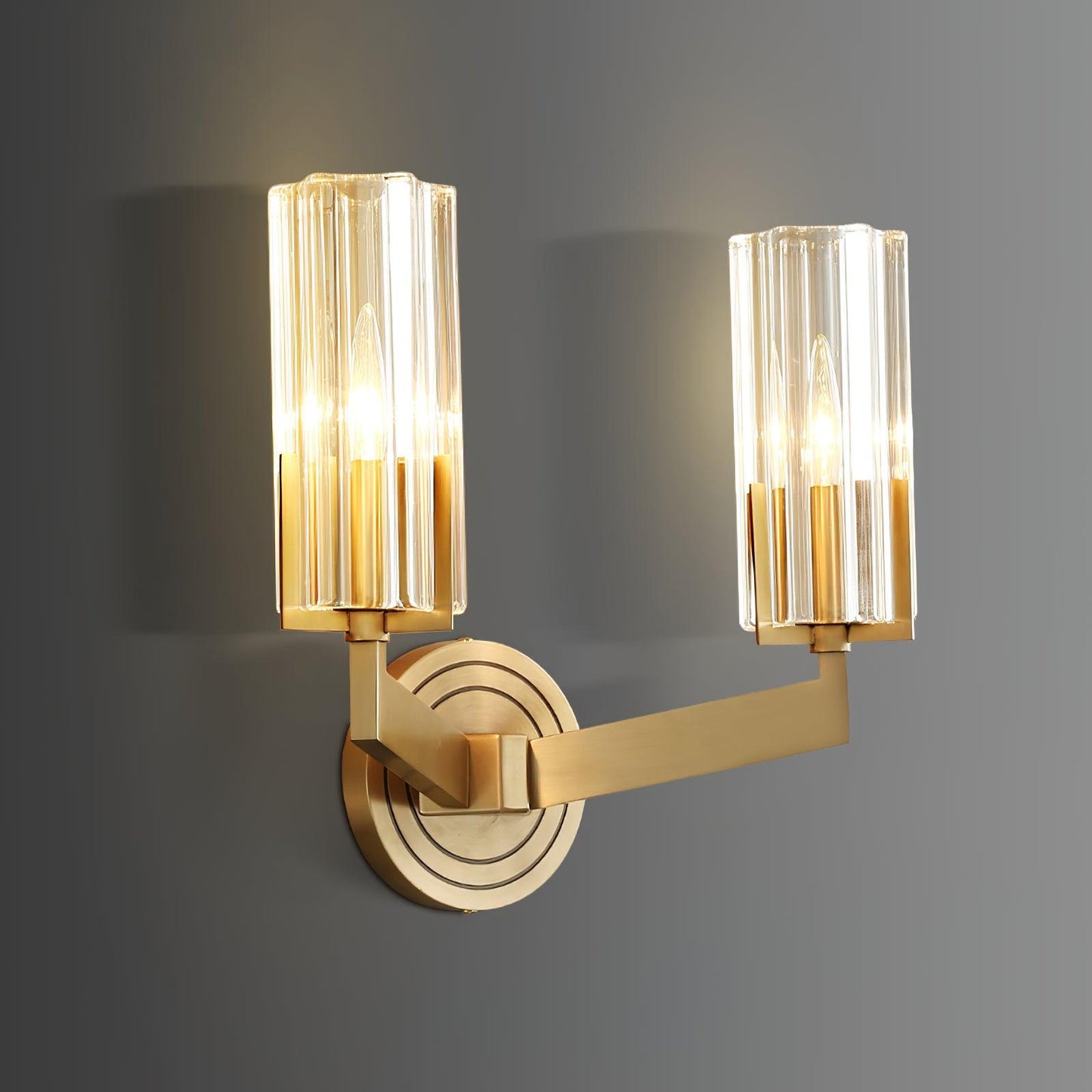 Kayla Brass Bracket light Wall Lamp