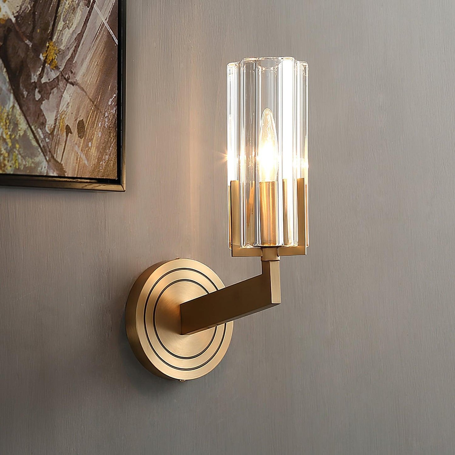 Kayla Brass Bracket light Wall Lamp