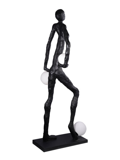 Kicking Ball Sculpture Character Tall Lamp Floor Lamp