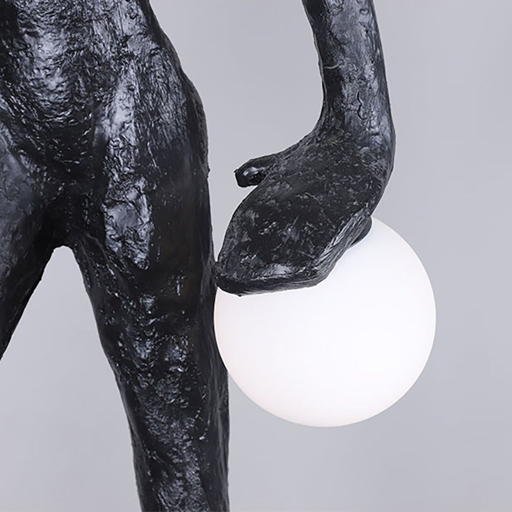 Kicking Ball Sculpture Character Tall Lamp Floor Lamp