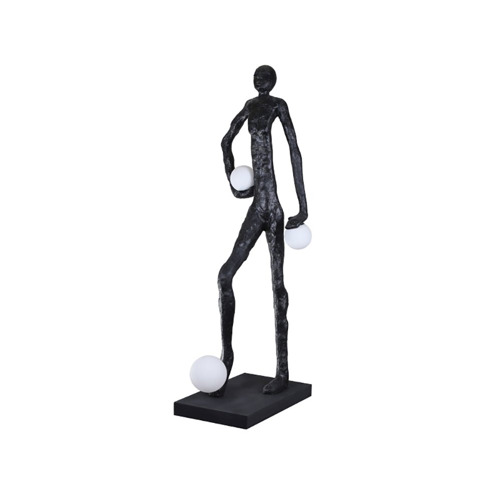 Kicking Ball Sculpture Character Tall Lamp Floor Lamp