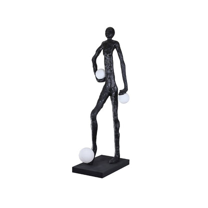 Kicking Ball Sculpture Character Tall Lamp Floor Lamp