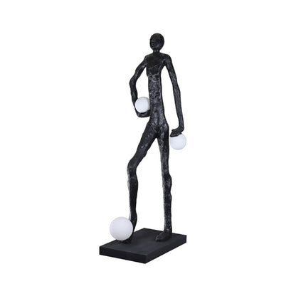 Kicking Ball Sculpture Character Tall Lamp Floor Lamp