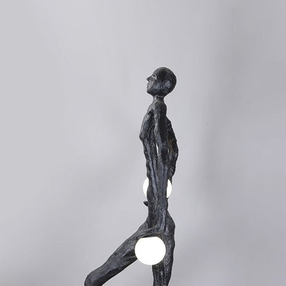 Kicking Ball Sculpture Character Tall Lamp Floor Lamp