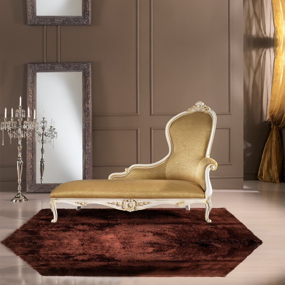 Italian Lacquered Gold Chaise Longue