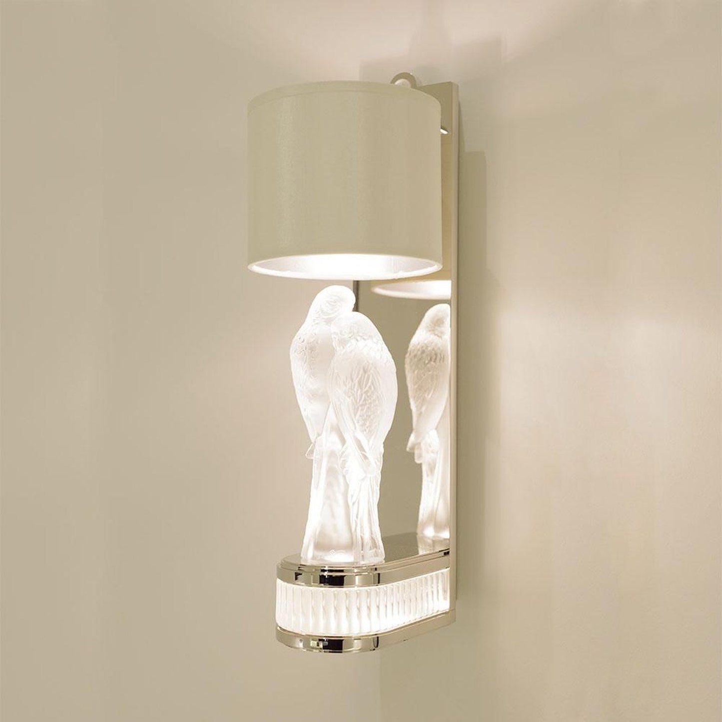 Lalique 2 Perruches Wall Sconce