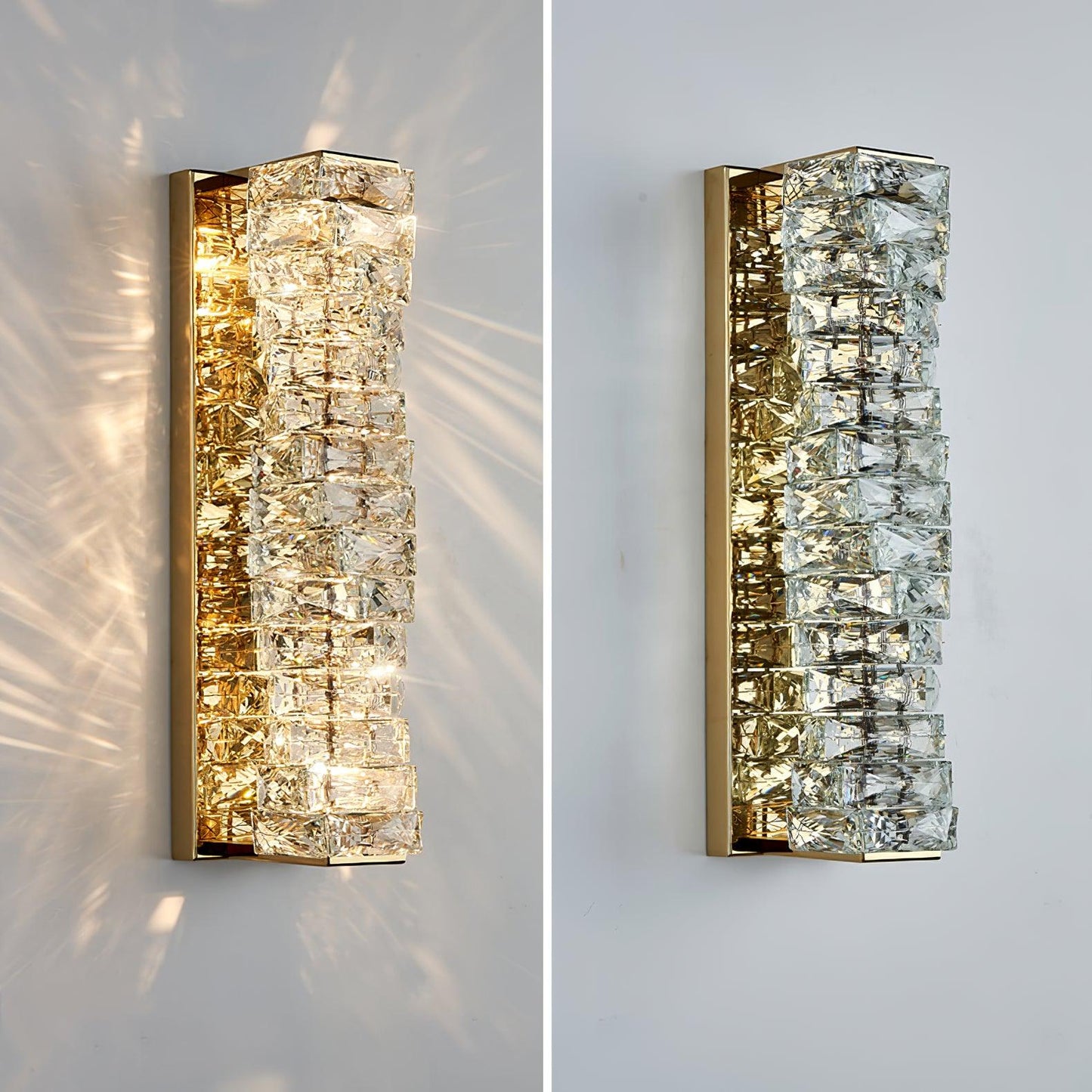 Laminated Crystal Bracket light Wall Light