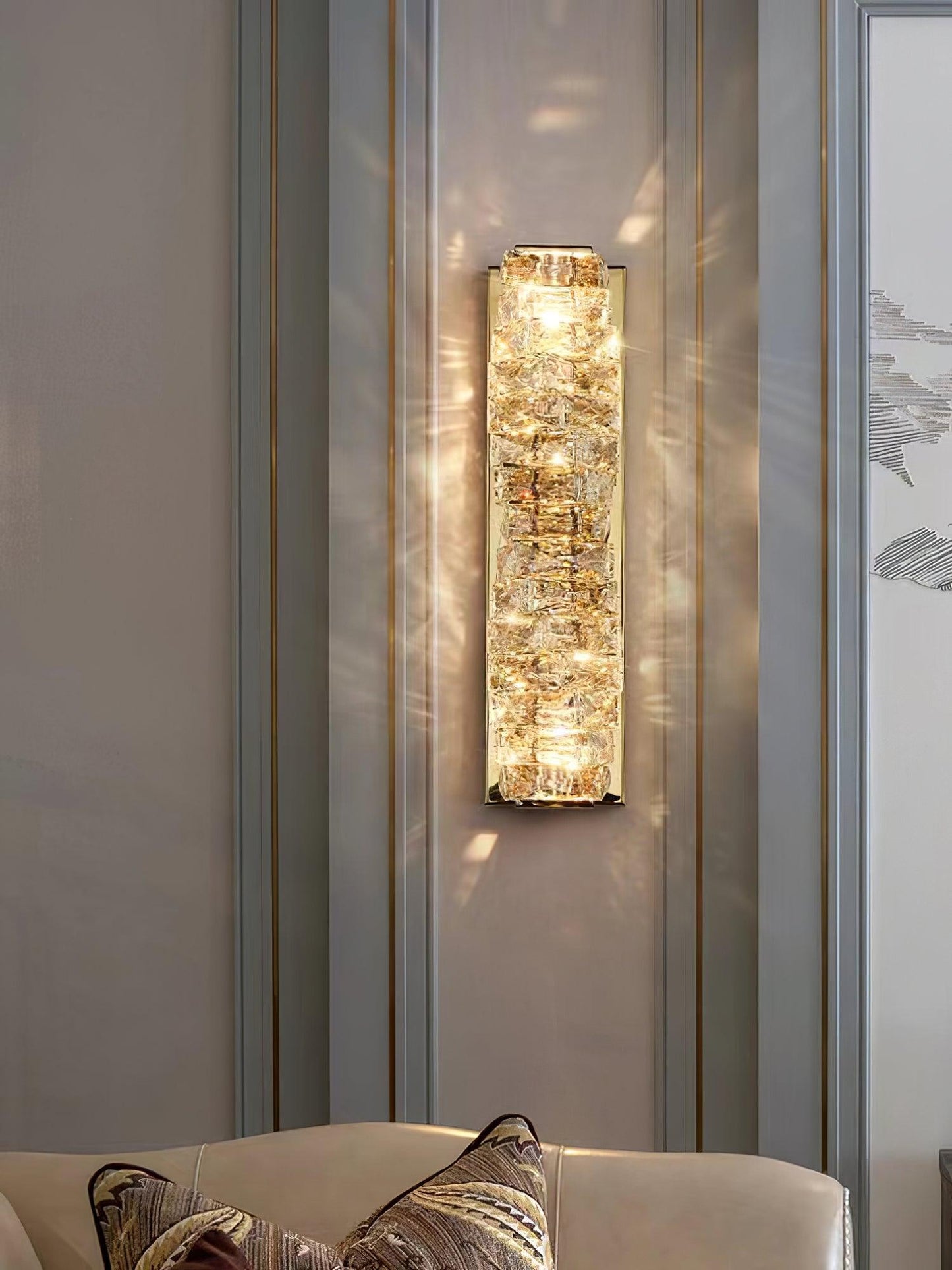 Laminated Crystal Bracket light Wall Light