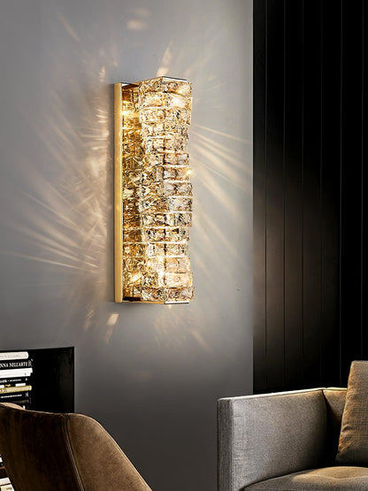 Laminated Crystal Bracket light Wall Light