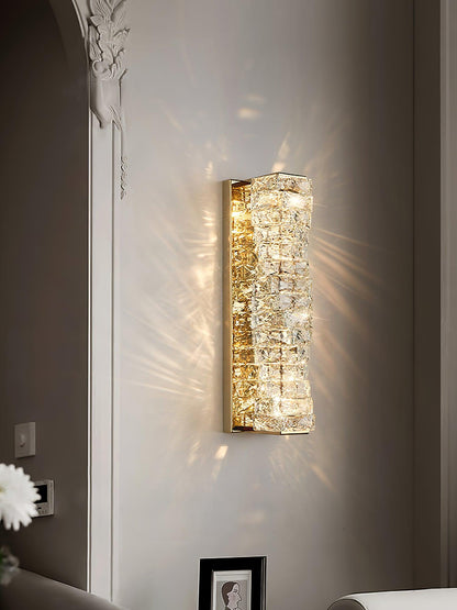 Laminated Crystal Bracket light Wall Light