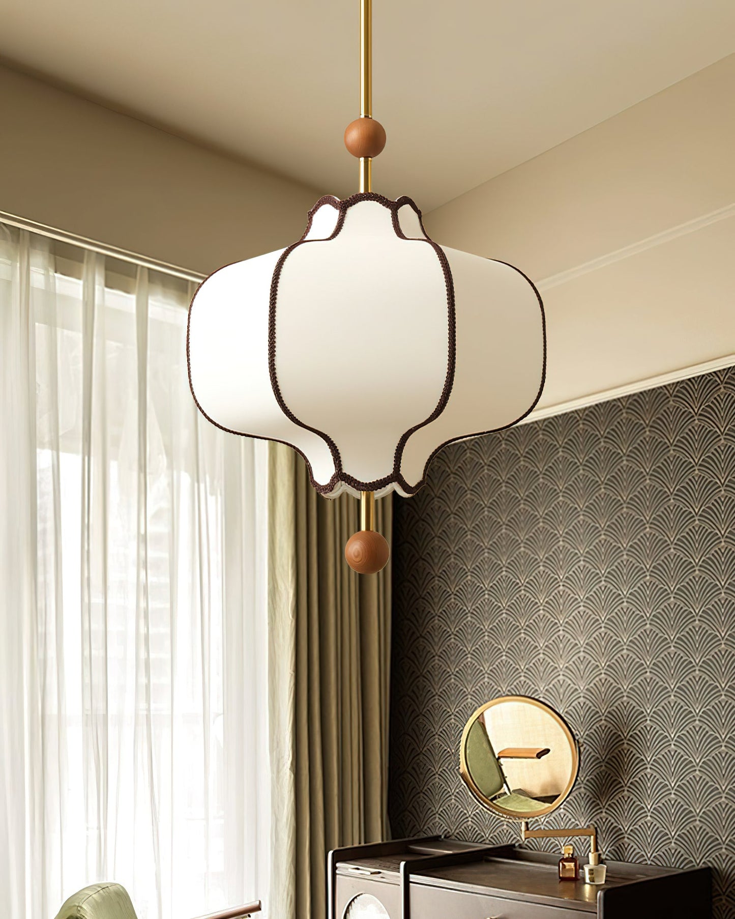 Lantern Fabric Droplight Pendant Light