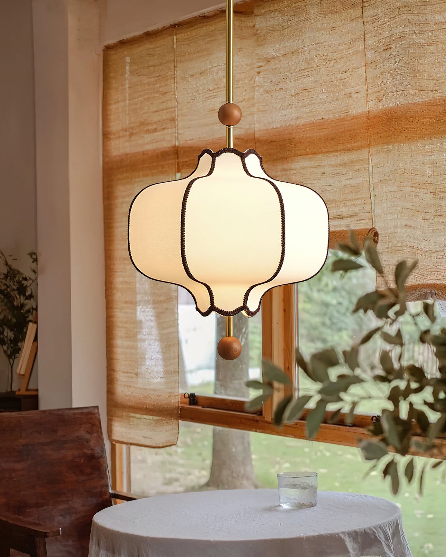 Lantern Fabric Droplight Pendant Light