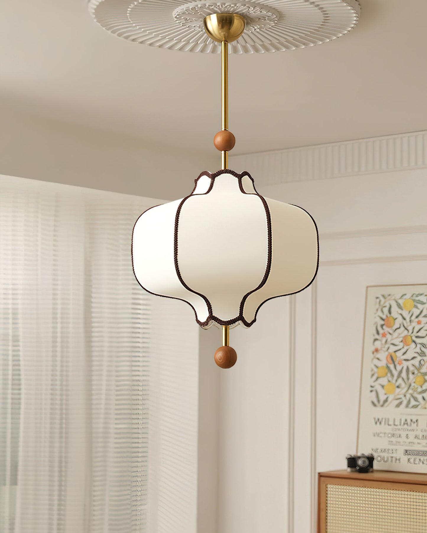 Lantern Fabric Droplight Pendant Light