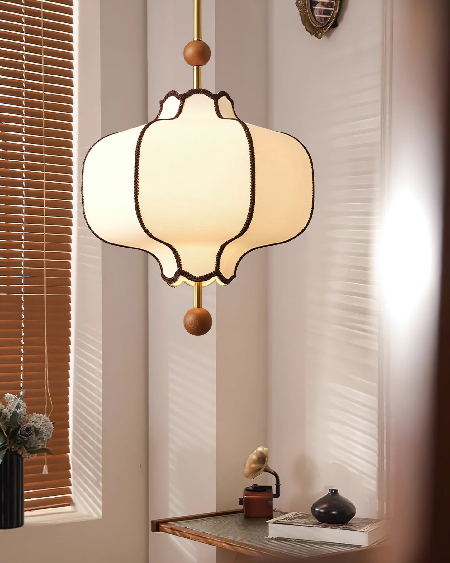 Lantern Fabric Droplight Pendant Light