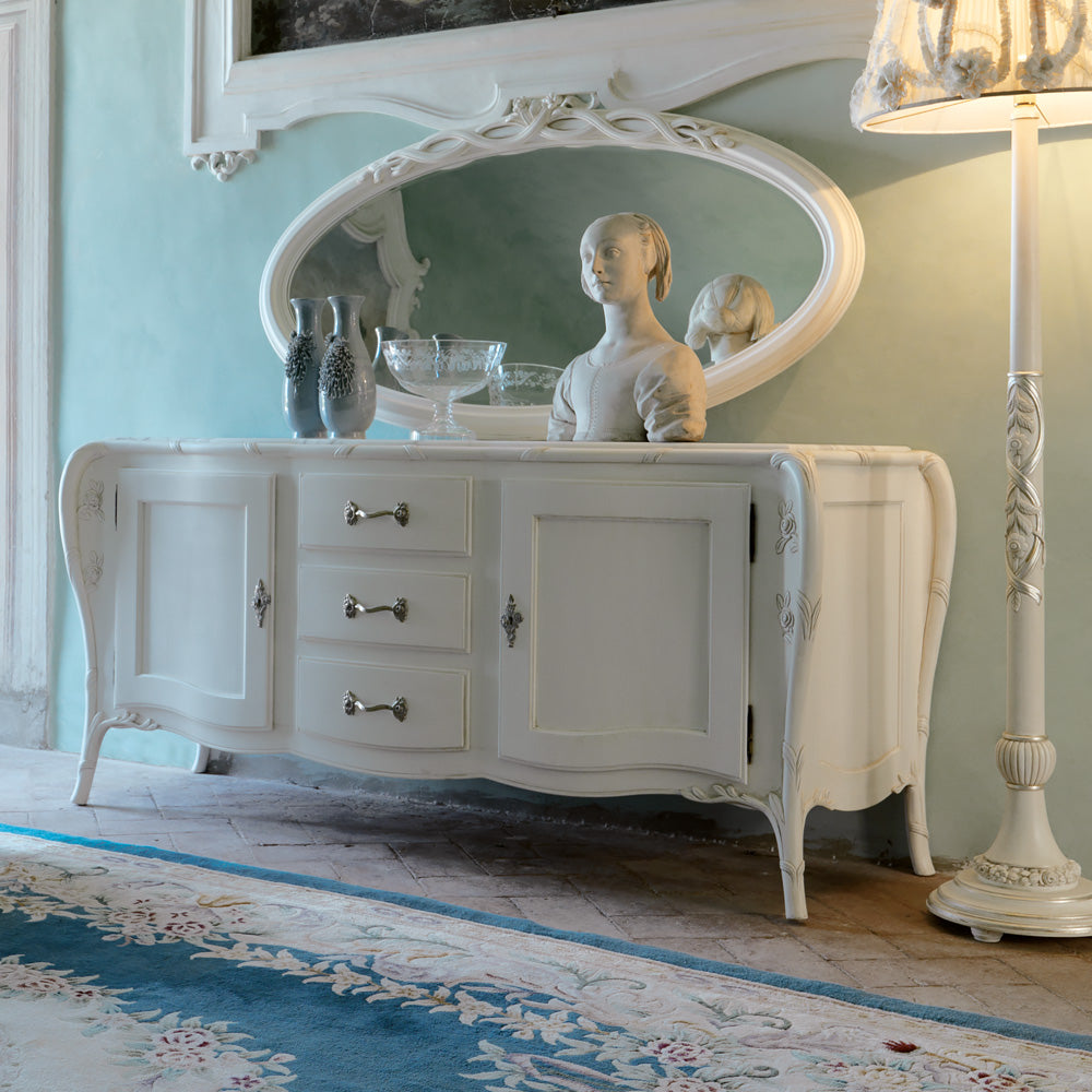 Large Classic Italian White Sideboard