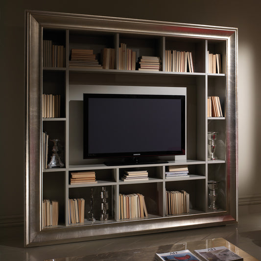 Large Designer Champagne Leaf TV Unit