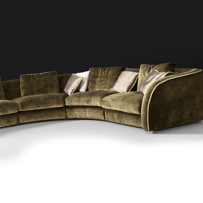 Large Designer Velvet Modular Corner Sofa