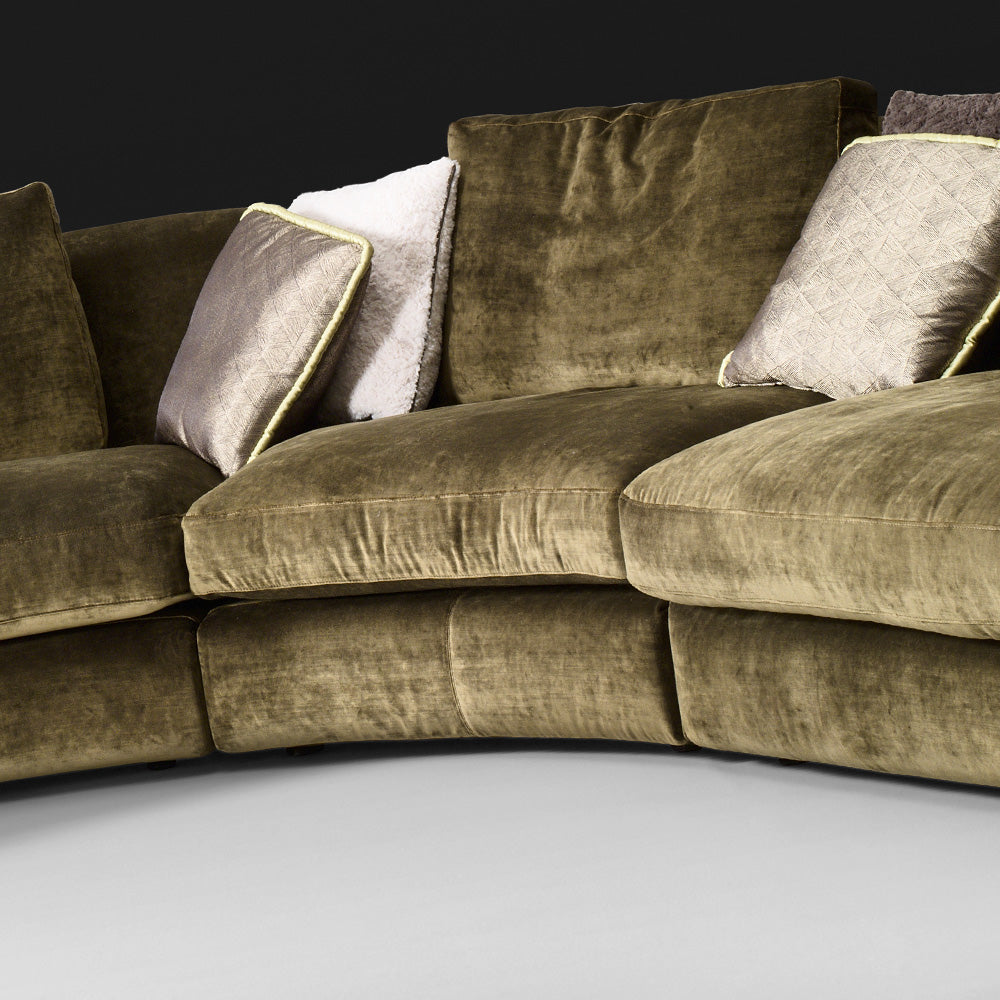 Large Designer Velvet Modular Corner Sofa