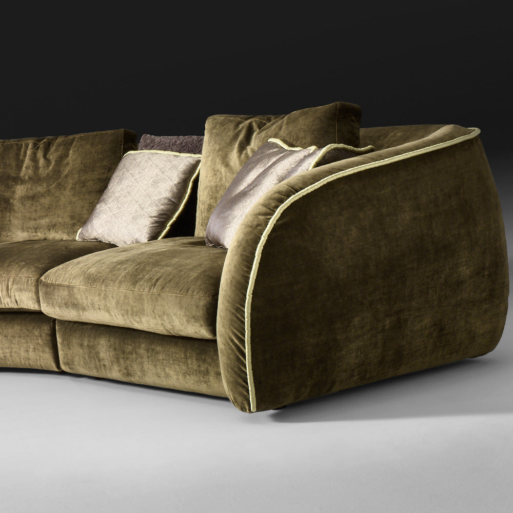 Large Designer Velvet Modular Corner Sofa