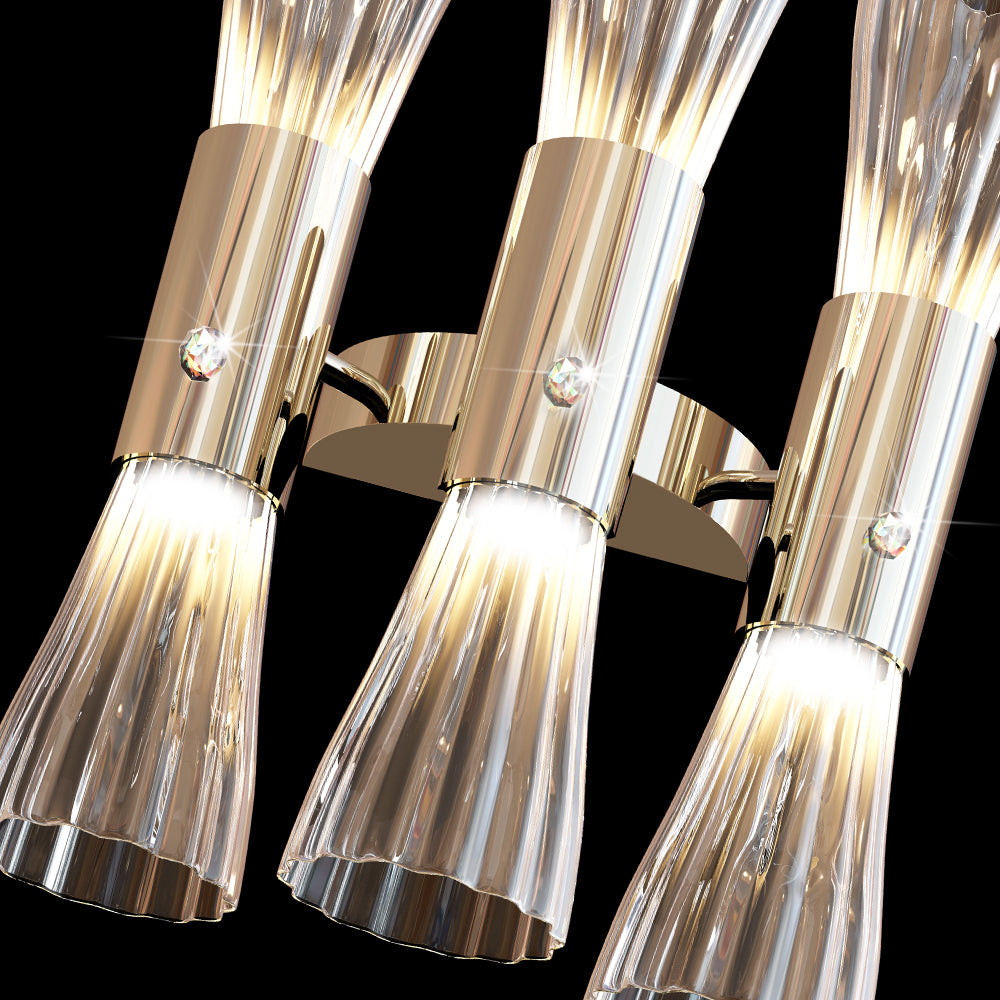 Large Gold Leaf Murano Glass Wall Light