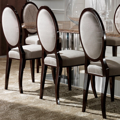 Elegant Oval Button Upholstered Dining Chair