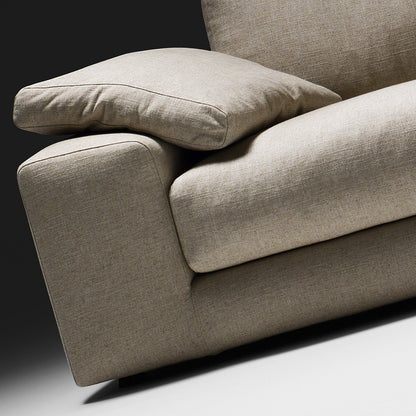 Large Linen Modular Chaise Sofa