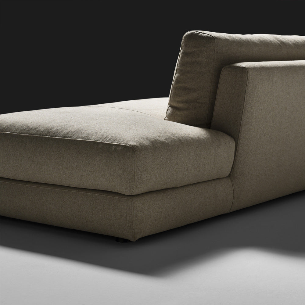 Large Linen Modular Chaise Sofa