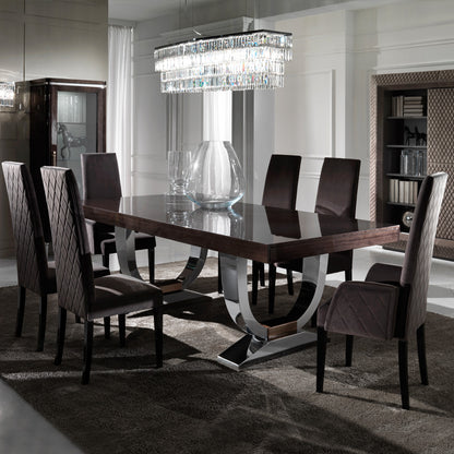 Large Modern Italian Veneered Extendable Dining Table