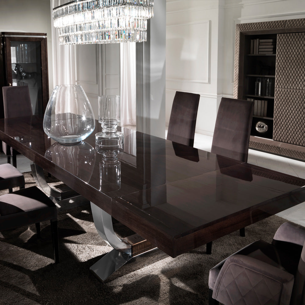 Large Modern Italian Veneered Extendable Dining Table