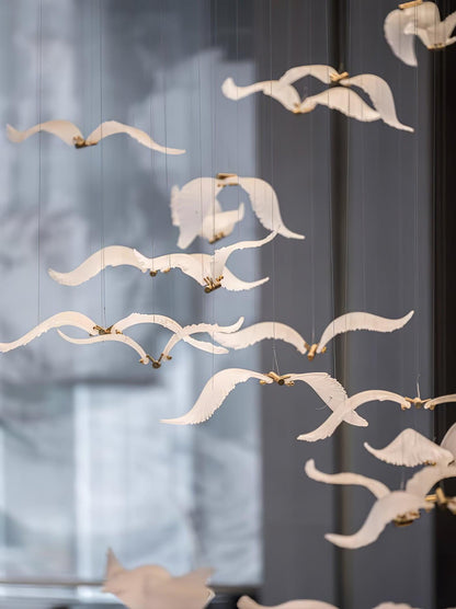 Large Seagull Gasolier Chandelier