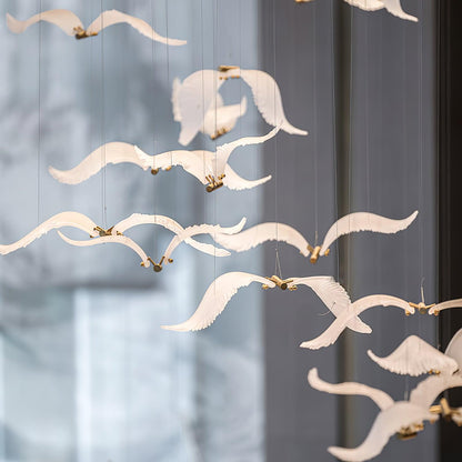 Large Seagull Gasolier Chandelier