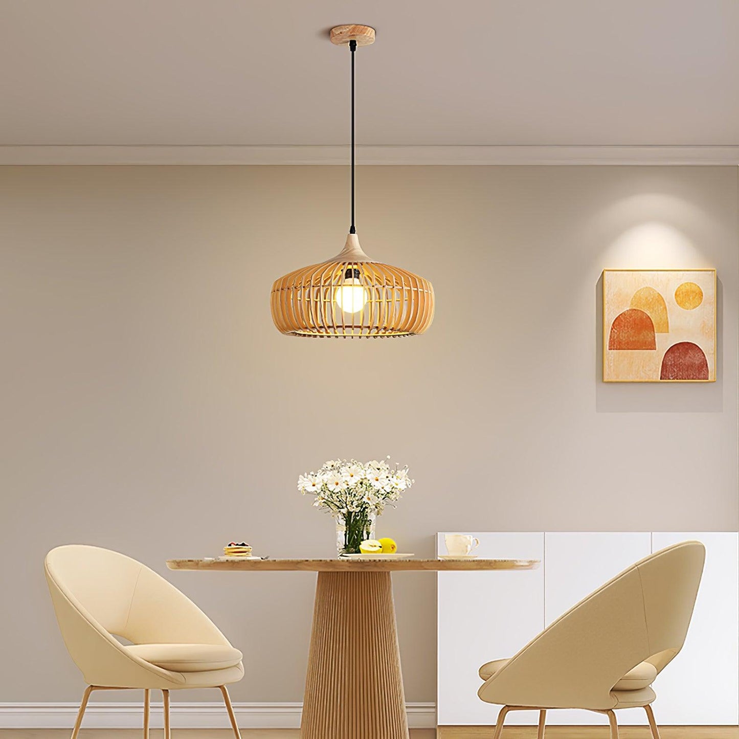 Lattice Nest Wooden Drop light Pendant Lamp