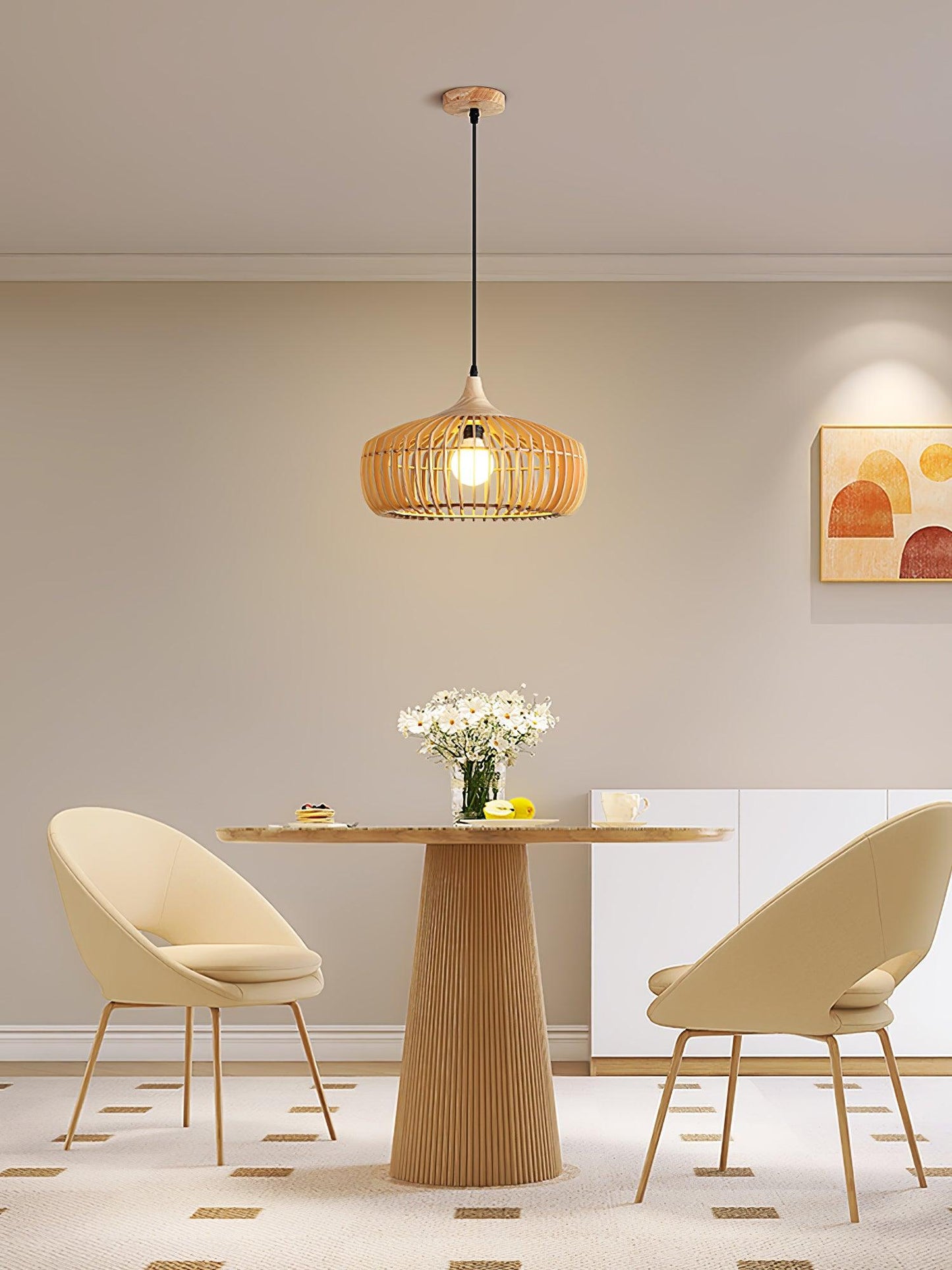 Lattice Nest Wooden Drop light Pendant Lamp