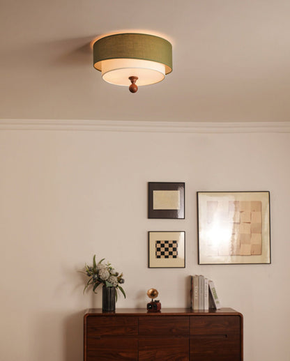 Layered Fabric Ceiling Light