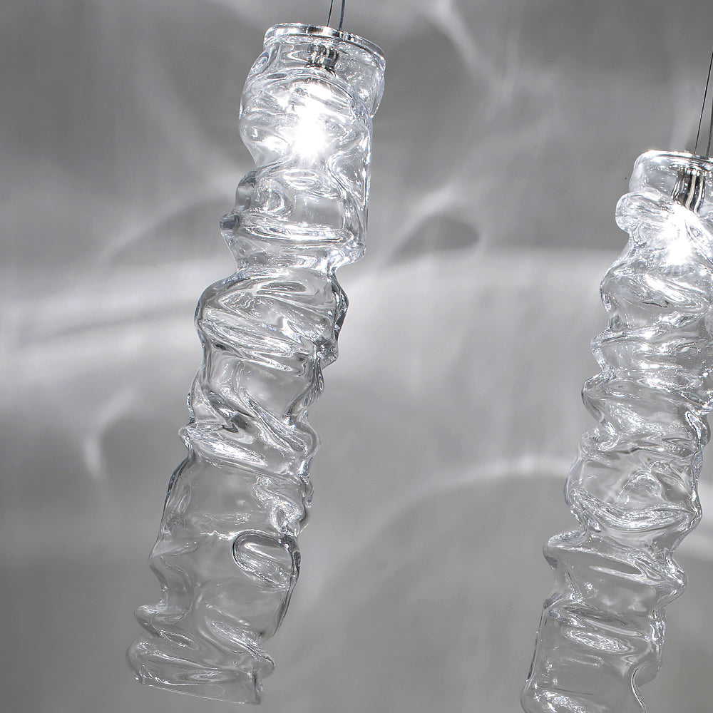 Modern Italian Designer Crystal Pendant Light