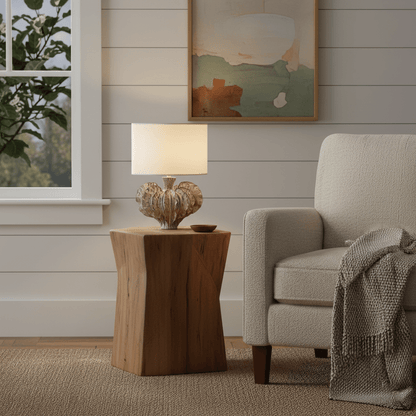 Leaf Shaped Ceramic Table Lamp