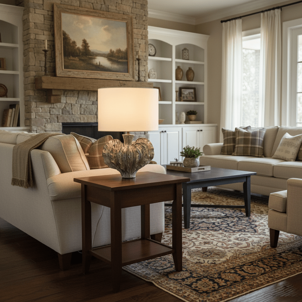 Leaf Shaped Ceramic Table Lamp