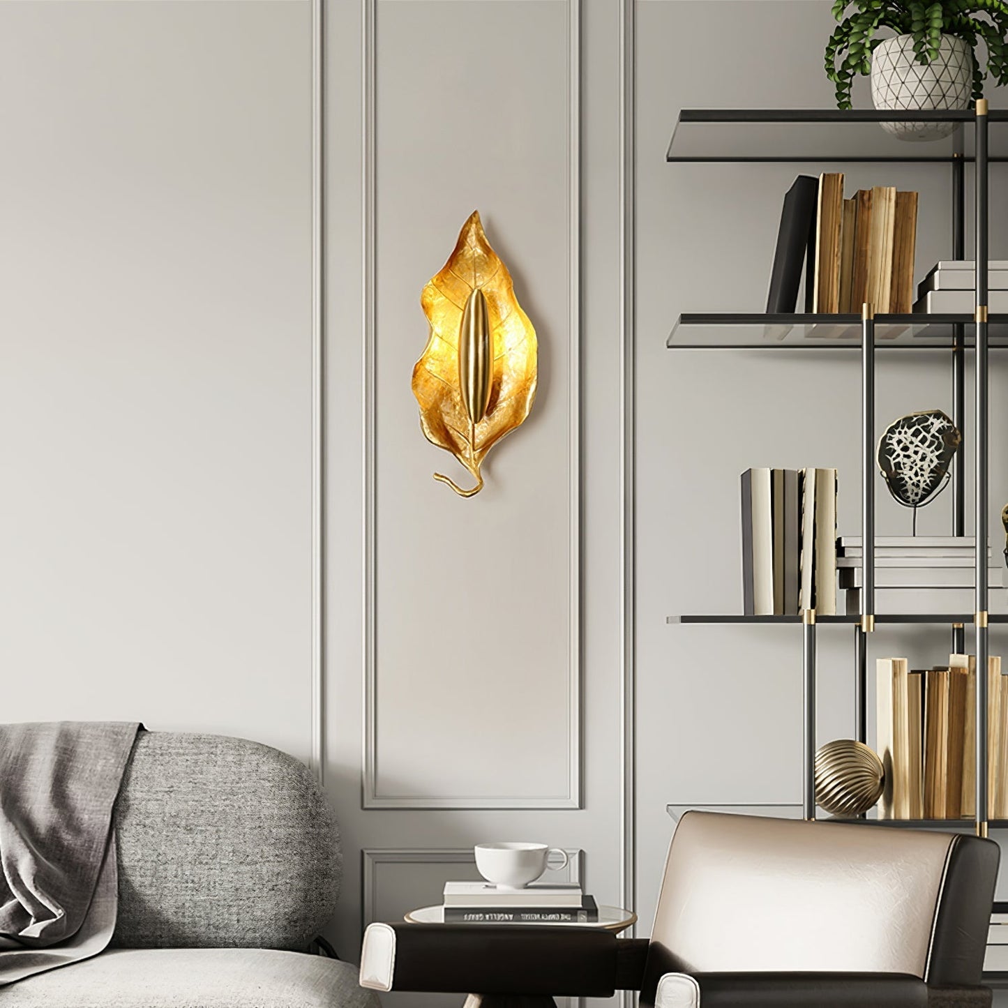 Leaf Brass Wall light fixture Wall Lamp