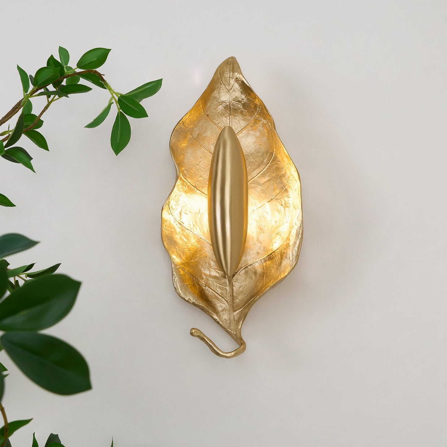 Leaf Brass Wall light fixture Wall Lamp