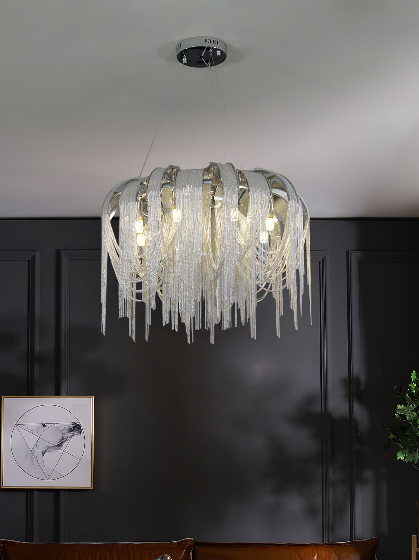 Length Chains Crown Chandelier