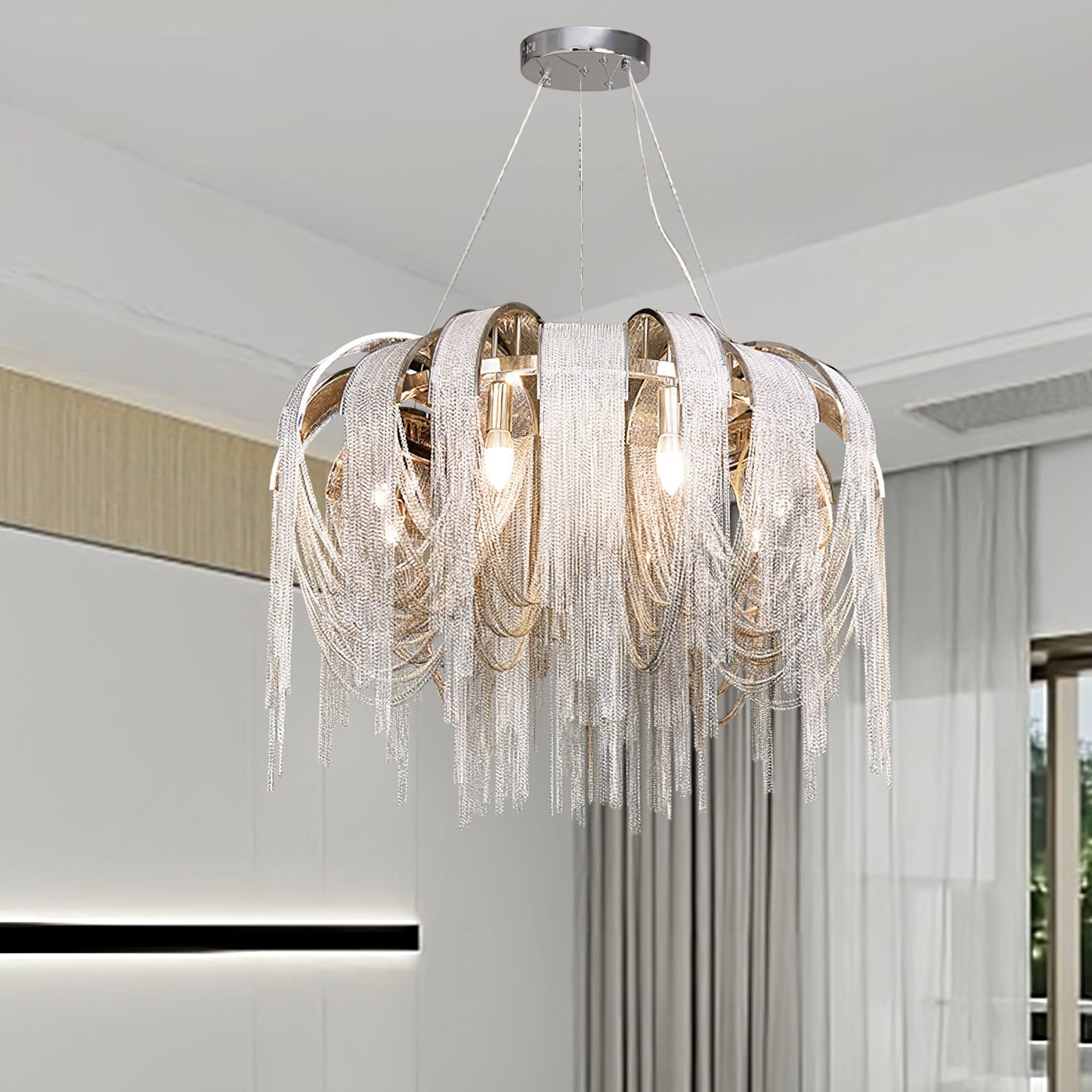 Length Chains Crown Chandelier