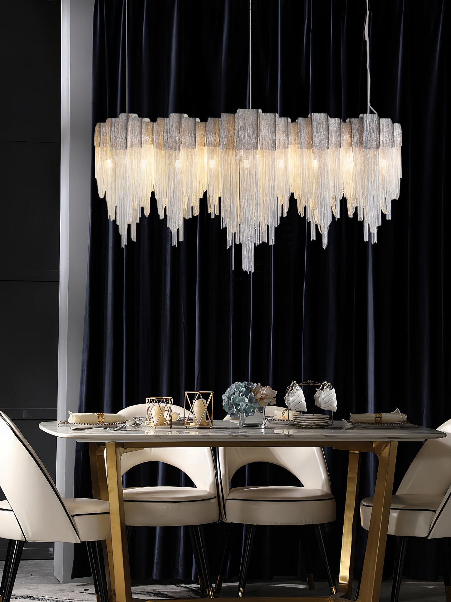 Length Chains Crown Chandelier