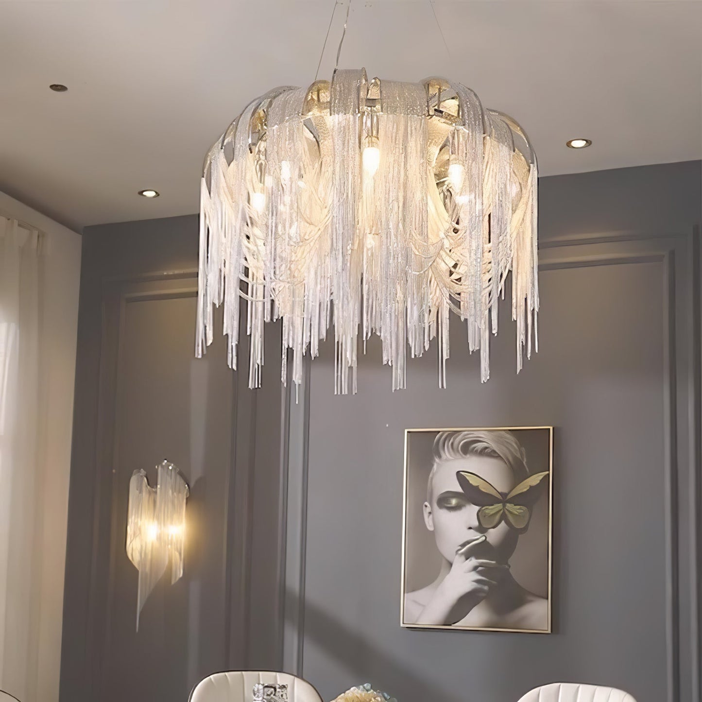 Length Chains Crown Chandelier