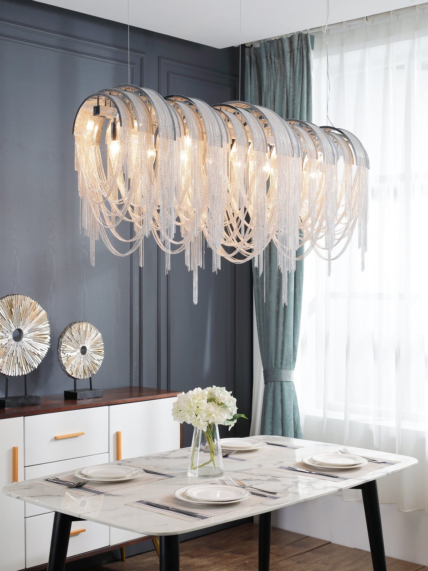 Length Chains Crown Chandelier