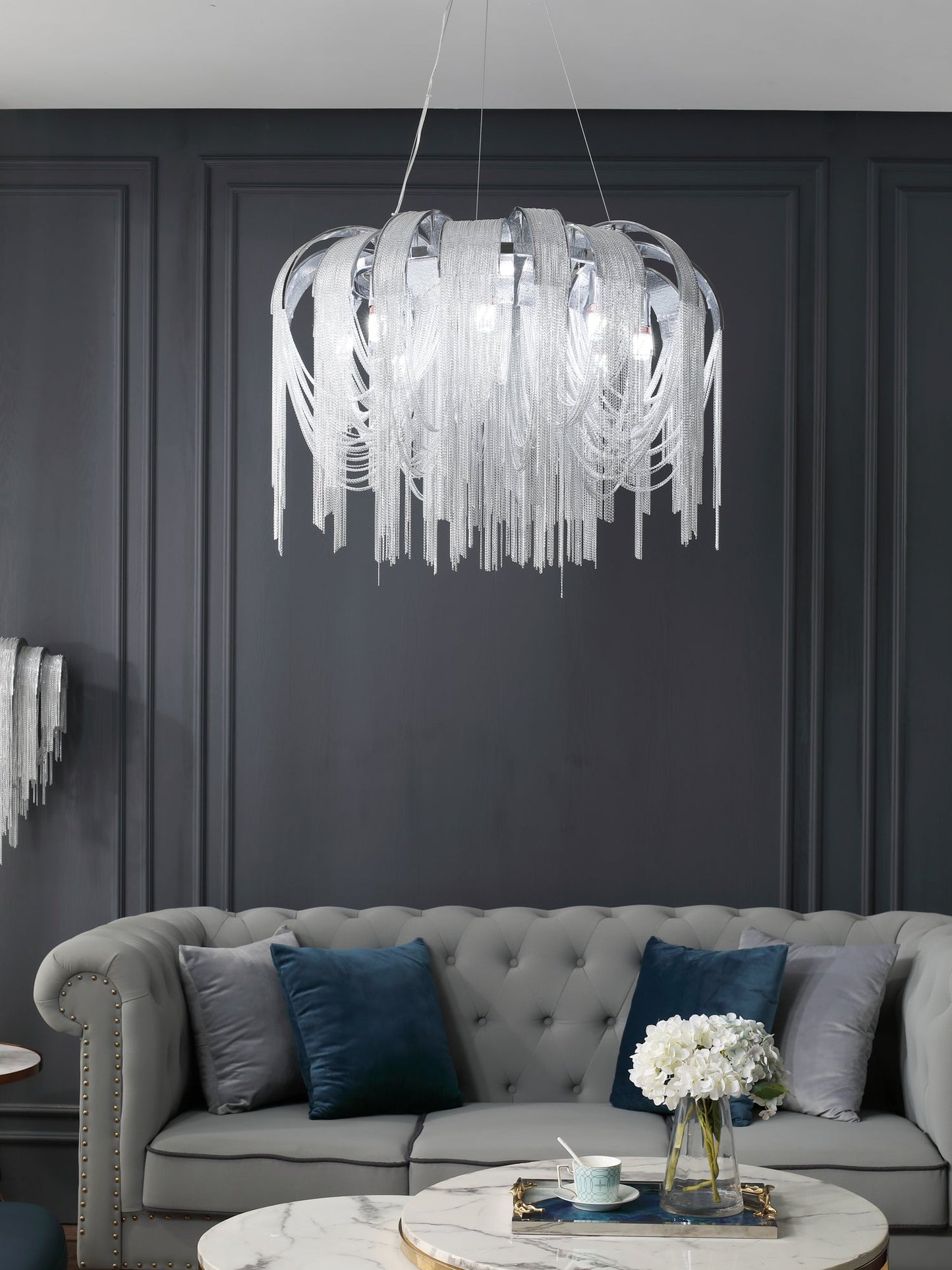 Length Chains Crown Chandelier